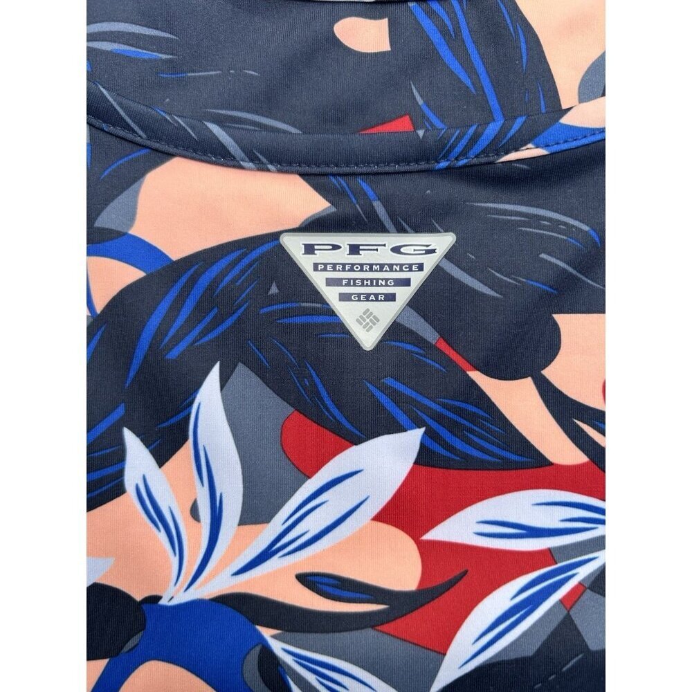 Columbia PFG Freezer III Dress Womens Size Medium Fishing Navy Floral UPF Casual - Picture 7 of 7